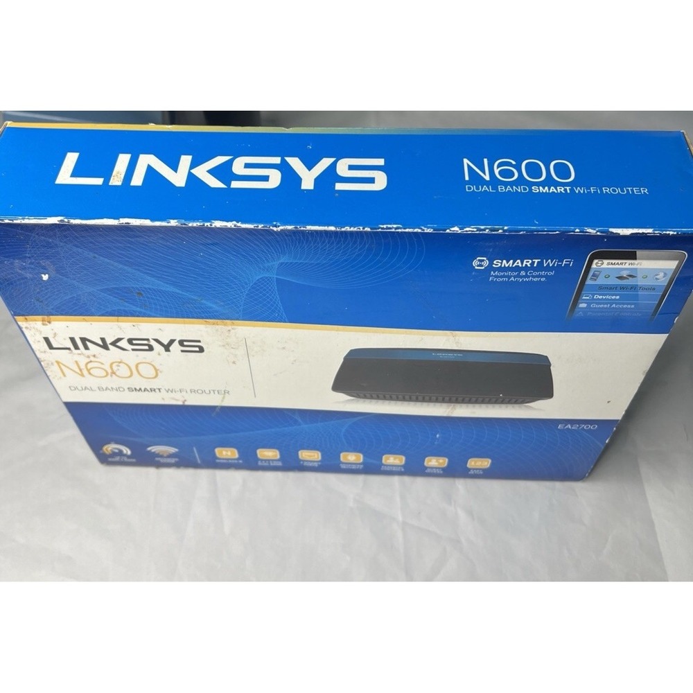 LINKSYS N600 Dual Band Smart WiFi Router EA2700 NEW Open Box